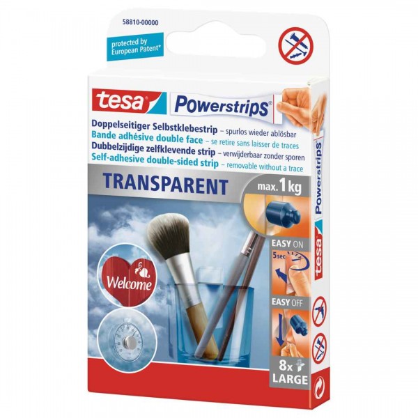 Tesa-Powerstrips transparent 1kg 8St