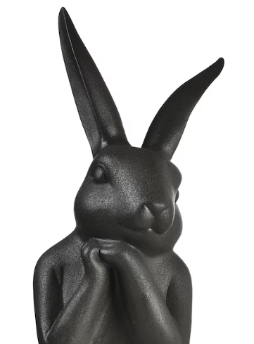 Figur Knuffi, 2 sort., Hase, H 39 cm, MDF, Eisen lackiert, Polyester-Filz,