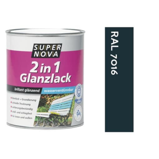 2 in 1 Glanzlack RAL7016 anthrazit 375ml