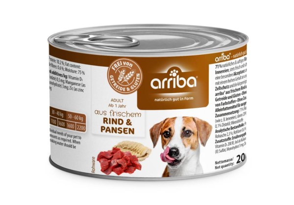 arriba 200g frischer Pansen+Rind