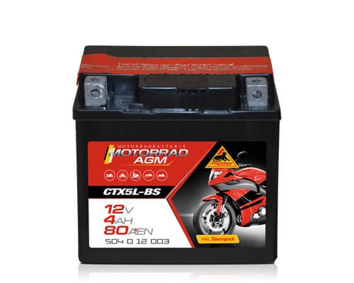 Motorradbatterie CTX45L-BS 4Ah