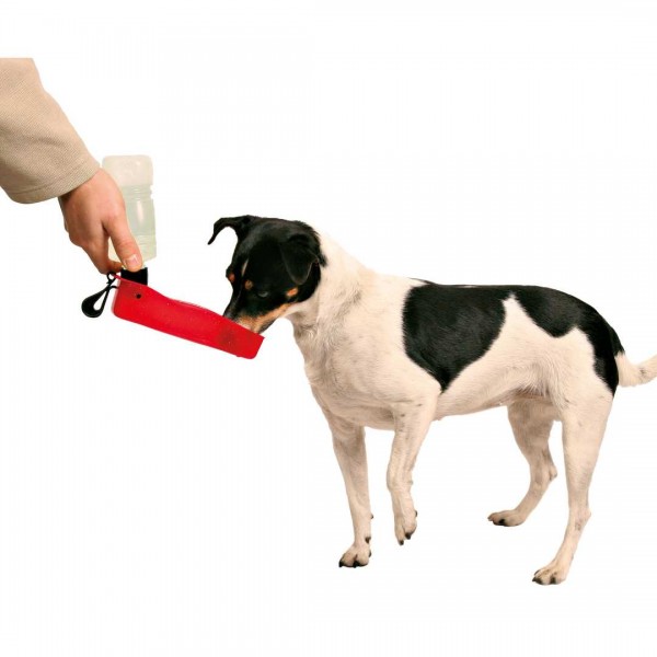 Flasche mit Trinknapf 500ml Tierzubehör Hund Haustier