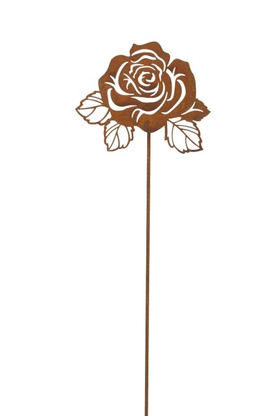 Gartenstecker Rose L98cm rost