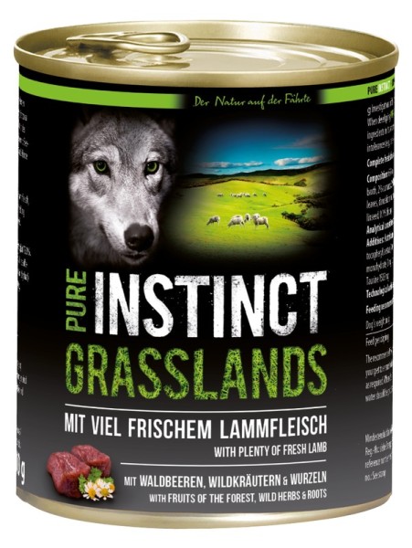 Pure Instinct 800 g Dose Grasslands (adult Lamm)