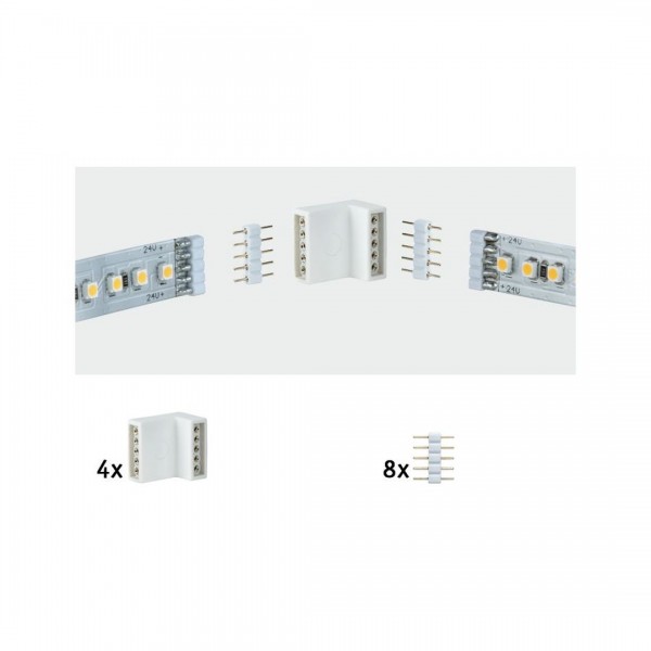 Function MaxLED Edge-Connector 4er Pack Weiß