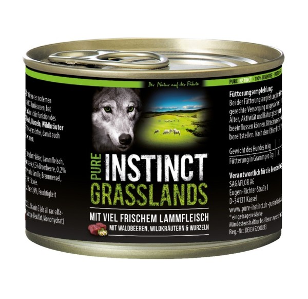 Pure Instinct 200 g Dose Grasslands (adult Lamm)