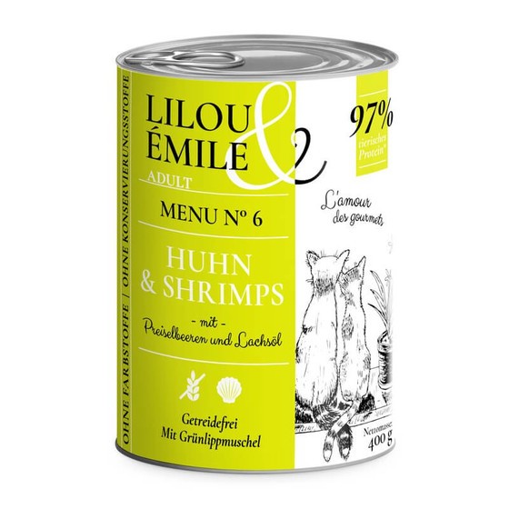 Lilou&Emile Dose Adult 400g Huhn+Shrimps