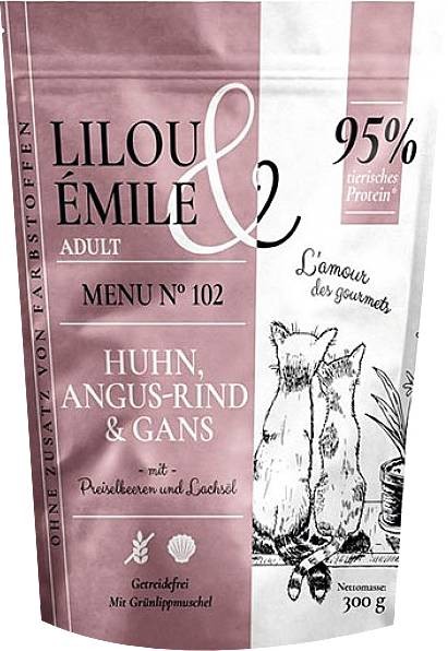 Lilou & Émile Adult Cat Angus Rind + Gans 300g