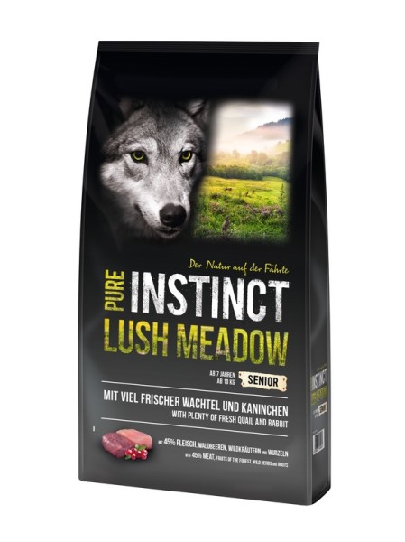 Pure Instinct 12 kg Lush Meadow Kaninchen + Wachtel Senior