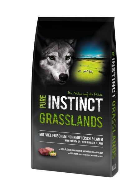 Pure Instinct 12 kg Grasslands (adult Huhn&Lamm)