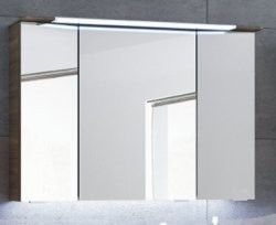 3D Spiegelschrank PINEO mit LED-Beleuchtung im Kranz H/B/T 713/700/170mm