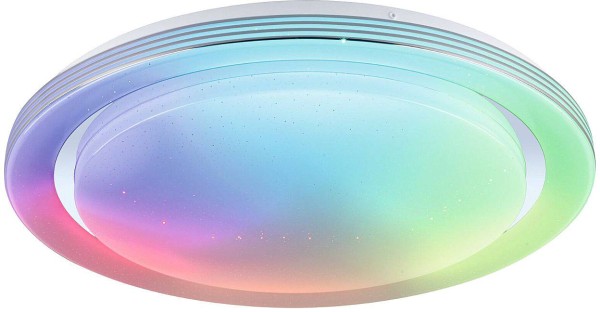 WallCeiling Rainbow Dynamic RGB TunW,LED _W 450mm Weiß/Chrom 230V Kst/Met.