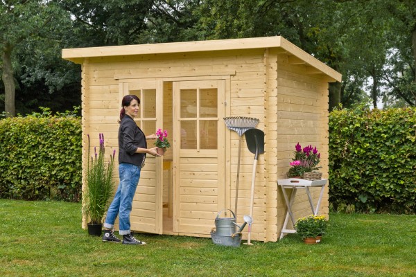 Blockbohlenhaus Jutland Gartenhauser Garten Bgu Baumarkt