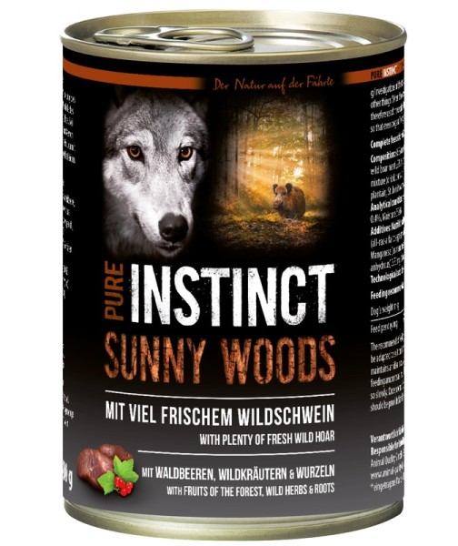 Pure Instinct 400 g Dose Sunny Woods (adult Wildschwein)