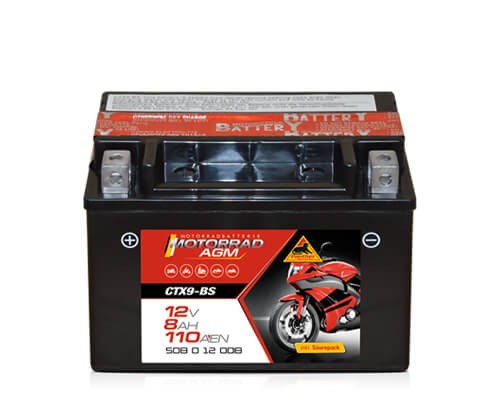 Motorradbatterie CTX9-BS 8Ah