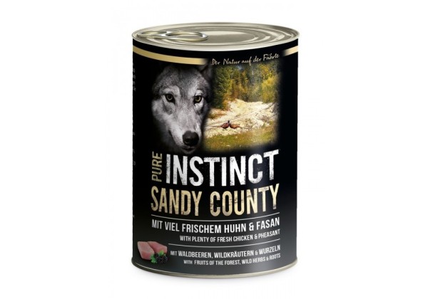Pure Instinct 400 g Dose Sandy County (adult Huhn+Fasan)