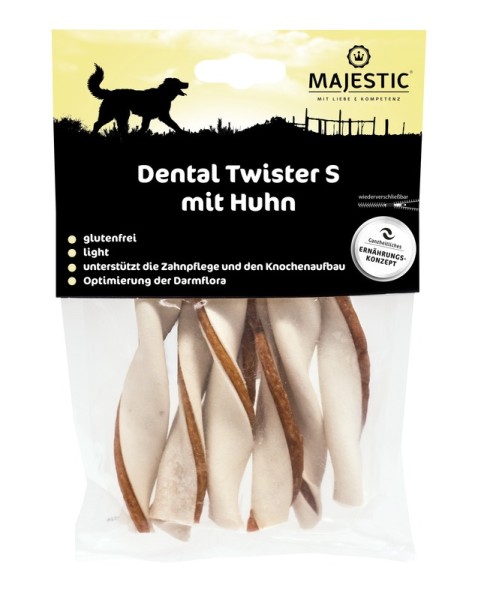 Majestic Dog Dental Twister S +Huhn 80g