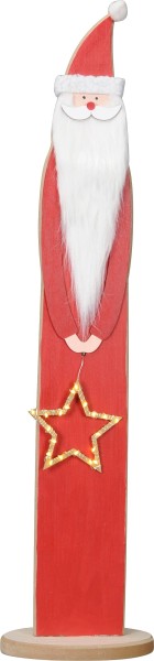 LED-Weihnachtsmann mit Timer MDF rot 20L H80cm