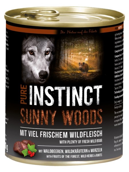 Pure Instinct 800 g Dose Sunny Woods (adult Wildschwein)