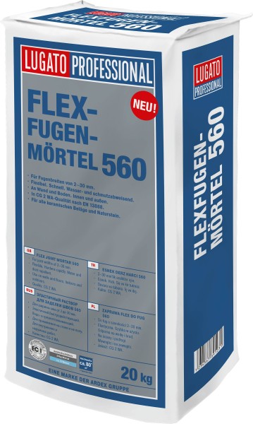 Flex-Fugenmörtel 560 silbergrau 20kg